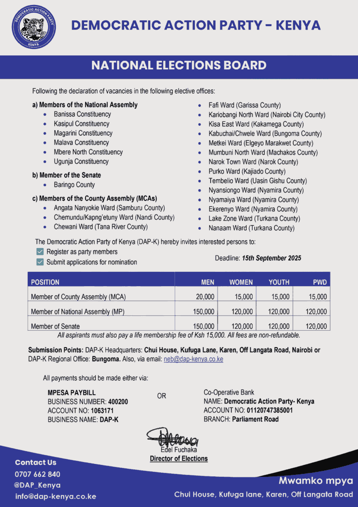 Step Into Leadership: DAP-K Invites You to Apply for Vacant Seats